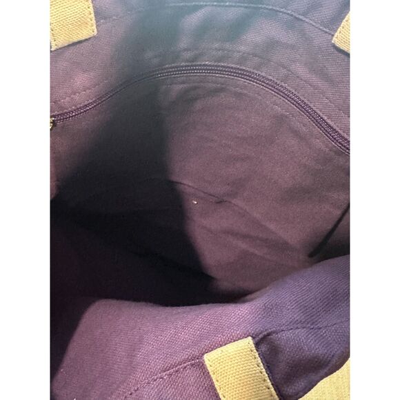 RADLEY London Linear Bloom Responsible Medium Canvas Tote Bag Dark Plum NWT - Picture 4 of 7